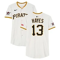 Ke'Bryan Hayes Pittsburgh Pirates Game-Used #13 White Nike Jersey vs. from Multiple Games During the 2025 MLB Season