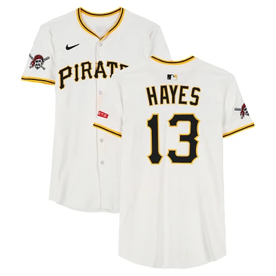 Ke'Bryan Hayes Pittsburgh Pirates Game-Used #13 White Nike Jersey vs. from Multiple Games During the 2025 MLB Season