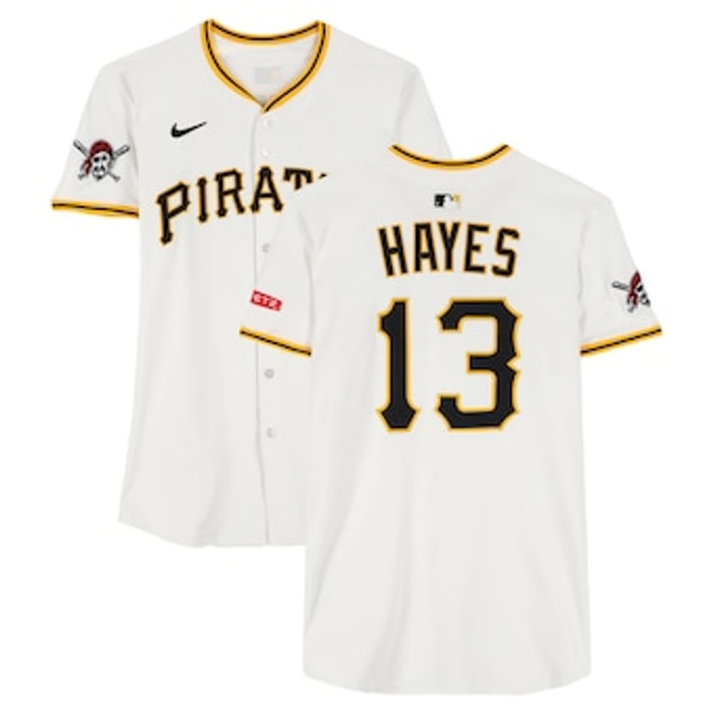 Ke'Bryan Hayes Pittsburgh Pirates Game-Used #13 White Nike Jersey vs. Washington Nationals on April 16, 2025