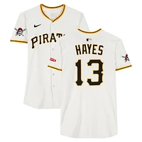 Ke'Bryan Hayes Pittsburgh Pirates Game-Used #13 White Nike Jersey vs. Washington Nationals on April 16, 2025
