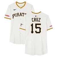 Oneil Cruz Pittsburgh Pirates Game-Used #15 White Nike Jersey vs. from Multiple Games During the 2025 MLB Season