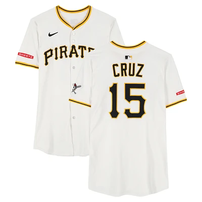 Oneil Cruz Pittsburgh Pirates Game-Used #15 White Nike Jersey vs. from Multiple Games During the 2025 MLB Season