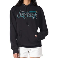 Women's Starter Black Jacksonville Jaguars Groovy Script Pullover Hoodie
