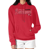 Women's Starter Red Tampa Bay Buccaneers Groovy Script Pullover Hoodie