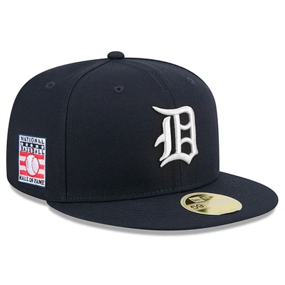 Men's New Era Navy Detroit Tigers Baseball Hall of Fame 59FIFTY Fitted Hat