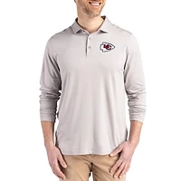 Men's Cutter & Buck Gray Kansas City Chiefs Coastline Epic Comfort Eco Recycled Polo
