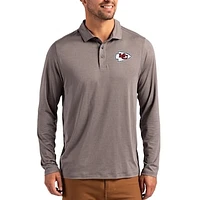 Men's Cutter & Buck Charcoal Kansas City Chiefs Coastline Epic Comfort Eco Recycled Polo