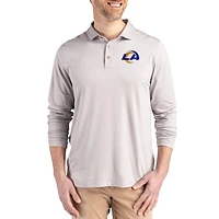 Men's Cutter & Buck Gray Los Angeles Rams Coastline Epic Comfort Eco Recycled Polo