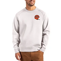 Men's Cutter & Buck Gray Cincinnati Bengals Throwback Roam Recycled Raglan Pullover Sweatshirt
