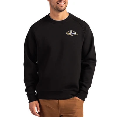Men's Cutter & Buck Baltimore Ravens Primary Logo Roam Recycled Raglan Pullover Sweatshirt