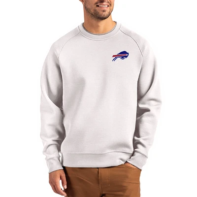 Men's Cutter & Buck Gray Buffalo Bills Primary Logo Roam Recycled Raglan Pullover Sweatshirt