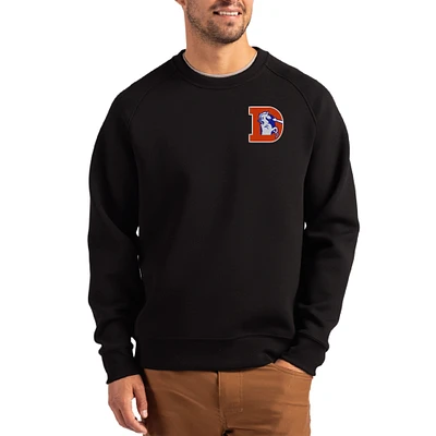 Men's Cutter & Buck Denver Broncos Throwback Roam Recycled Raglan Pullover Sweatshirt