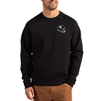 Men's Cutter & Buck Pittsburgh Steelers Helmet Roam Recycled Raglan Pullover Sweatshirt
