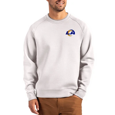 Men's Cutter & Buck Gray Los Angeles Rams Primary Logo Roam Recycled Raglan Pullover Sweatshirt