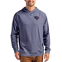 Men's Cutter & Buck Heather Navy Jacksonville Jaguars Adapt Americana Knit Recycled Raglan Pullover Hoodie