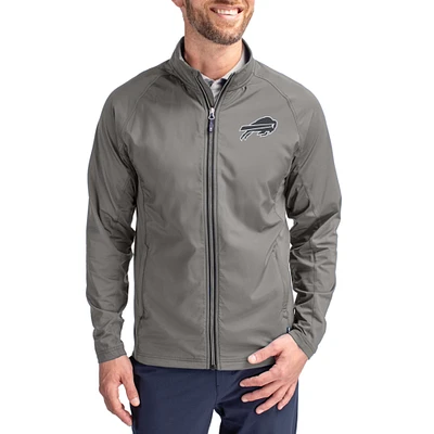 Men's Cutter & Buck Gray Buffalo Bills Adapt Eco Hybrid Recycled Full-Zip Jacket