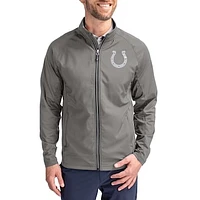 Men's Cutter & Buck Gray Indianapolis Colts Adapt Eco Hybrid Recycled Full-Zip Jacket