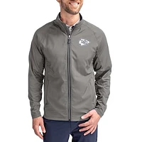 Men's Cutter & Buck Gray Kansas City Chiefs Adapt Eco Hybrid Recycled Full-Zip Jacket