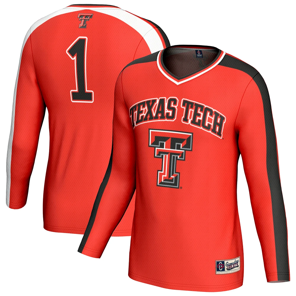 Unisex GameDay Greats #1 Red Texas Tech Raiders Lightweight Volleyball Fashion Jersey