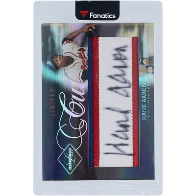 Hank Aaron Milwaukee Braves Autographed 2005 Leaf Limited Limited Cuts #LC-2 #11/44 Card