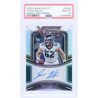 Jason Kelce Philadelphia Eagles Autographed 2020 Panini Select Silver Prizm #SI-JKE #4/99 PSA Authenticated 10 Card