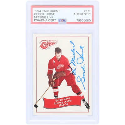 Gordie Howe Detroit Red Wings Autographed 1994 Parkhurst Missing Link #171 PSA Authenticated Card