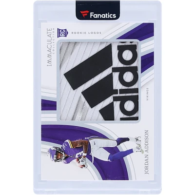 Jordan Addison Minnesota Vikings 2023 Panini Immaculate Collection adidas Logo Relic #RL-JAD #13/15 Rookie Card