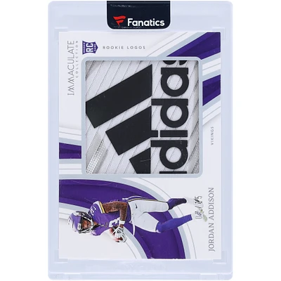 Jordan Addison Minnesota Vikings 2023 Panini Immaculate Collection adidas Logo Relic #RL-JAD #7/15 Rookie Card