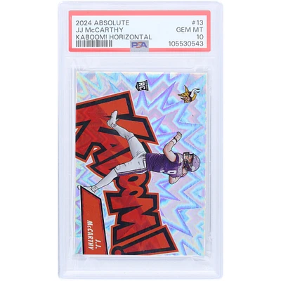 J.J. McCarthy Minnesota Vikings 2024 Panini Absolute Kaboom #13 PSA Authenticated 10 Rookie Card