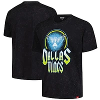 Unisex Sportiqe Black Dallas Wings Rock & Roll Collection Angus Mineral Wash T-Shirt