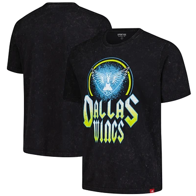 Unisex Sportiqe Black Dallas Wings Rock & Roll Collection Angus Mineral Wash T-Shirt