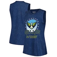 Women's Sportiqe Navy Dallas Wings Rock & Roll Collection Turner Mineral Wash Tank