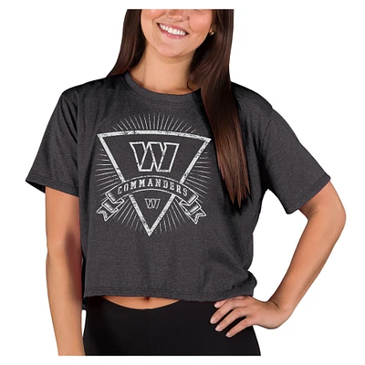 Women's Concepts Sport  Charcoal Washington Commanders Quest Knit Crop Top