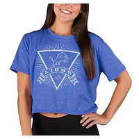 Women's Concepts Sport  Blue Detroit Lions Quest Knit Crop Top