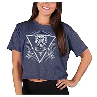 Women's Concepts Sport  Navy Chicago Bears Quest Knit Crop Top