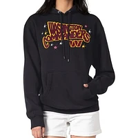 Women's Starter Black Washington Commanders Fireworks Fleece Pullover Hoodie