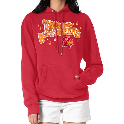 Women's Starter Red Tampa Bay Buccaneers Fireworks Fleece Pullover Hoodie