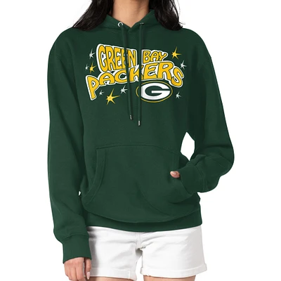 Women's Starter Green Bay Packers Fireworks Fleece Pullover Hoodie