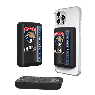 Keyscaper Florida Panthers 2025 Stanley Cup Champions Wireless Magnetic Power Bank