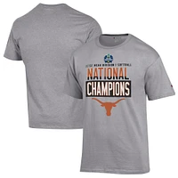 Men's Champion  Gray Texas Longhorns 2025 NCAA Softball Women's College World Series Champions Locker Room T-Shirt