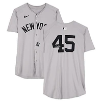 Gerrit Cole New York Yankees Autographed Game-Used #45 Gray Nike Jersey vs. Baltimore Orioles on July 12, 2024 - 6 IP, ER, 7 K, W