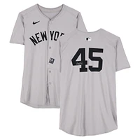 Gerrit Cole New York Yankees Autographed Game-Used #45 Gray Nike Jersey vs. Baltimore Orioles on July 12, 2024 - 6 IP, ER, 7 K, W
