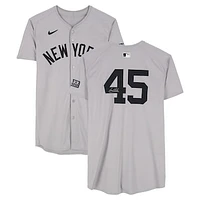 Gerrit Cole New York Yankees Autographed Game-Used #45 Gray Nike Jersey vs. Washington Nationals on August 27, 2024