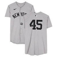 Gerrit Cole New York Yankees Autographed Game-Used #45 Gray Nike Jersey vs. Washington Nationals on August 27, 2024