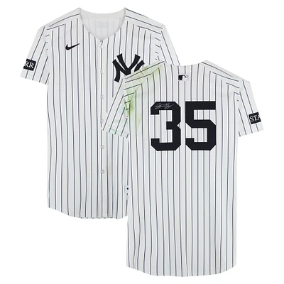 Cody Bellinger New York Yankees Autographed Game-Used #35 White Nike Pinstripe Jersey vs. Kansas City Royals on April 16, 2025