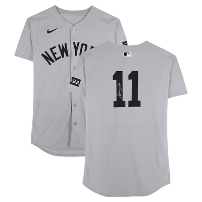 Anthony Volpe New York Yankees Autographed Game-Used #11 Gray Nike Jersey vs. Pittsburgh Pirates on April 4, 2025 - 3-4, RBI, 2 R