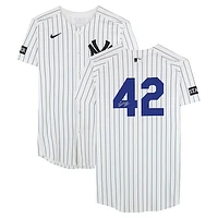Cody Bellinger New York Yankees Autographed Game-Used #42 White Nike Pinstripe Jersey vs. Kansas City Royals on April 15, 2025 - Jackie Robinson Day