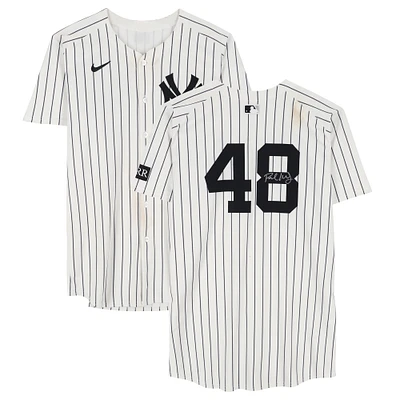 Paul Goldschmidt New York Yankees Autographed Game-Used #48 White Nike Pinstripe Jersey vs. Kansas City Royals on April 16, 2025