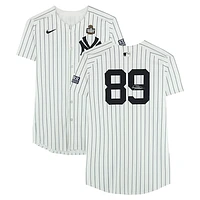 Jasson Domínguez New York Yankees Autographed Player-Issued #89 White Nike Pinstripe Jersey from the 2024 World Series
