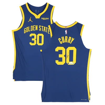 Stephen Curry Golden State Warriors Autographed Navy Jordan Brand 2022-23 Statement Edition Authentic Jersey - BAS